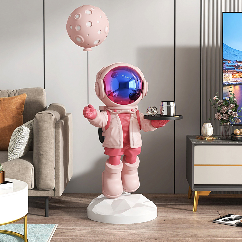 

Decorative Objects Figurines 80CM Room Statue Living Floor Astronaut Art Sculpture Modern Nordic Home ation Accessories Craft 221231