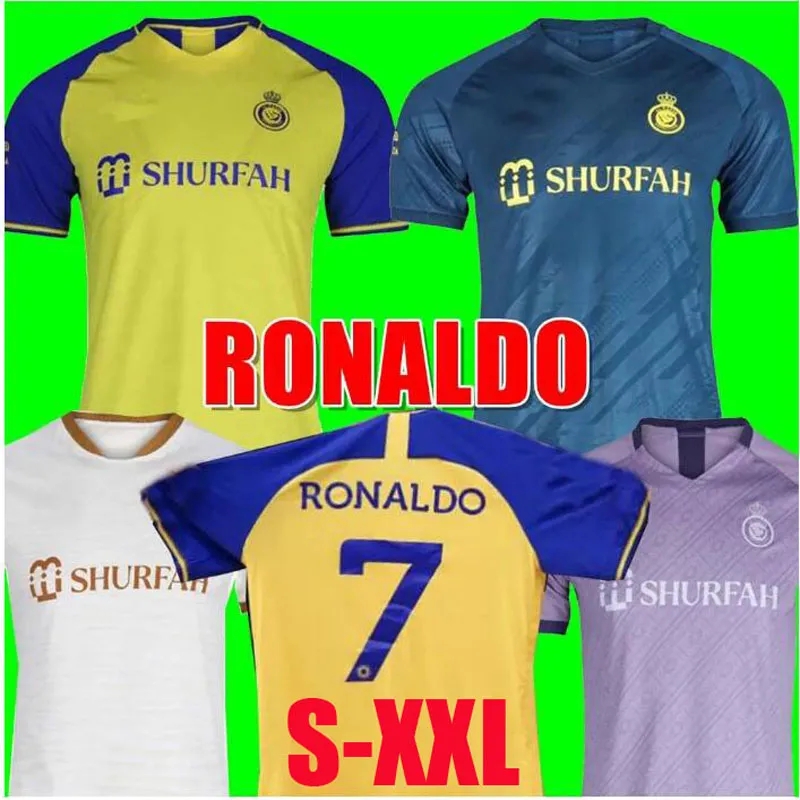

22 23 Al Nassr FC soccer Jerseys Ronaldo 2022 2023 Home away third CR7 Gonzalo Martinez Talisca Ghislain Konan Vincent Aboubakar men Football shirt