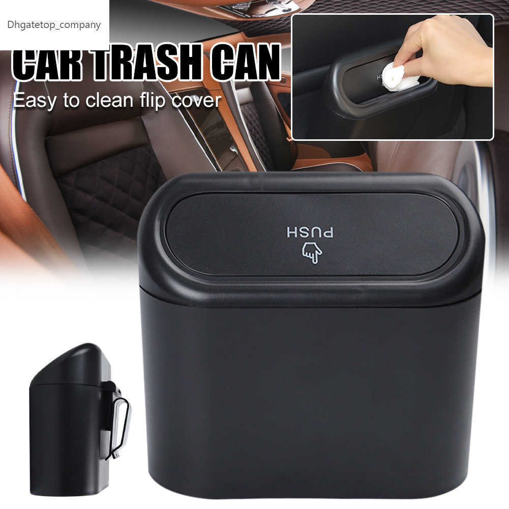 

Car Garbage Bin Door Hanging Storage Box Mini Trash Can Multifunctional Garbage Bag Can Be Folded with Lid Car Acessories