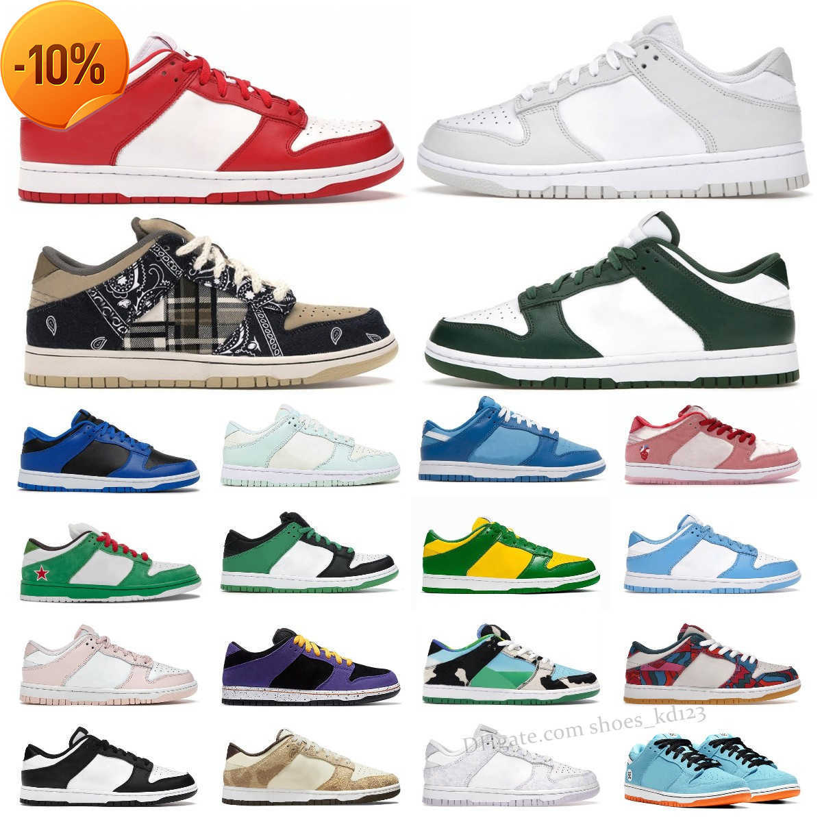 

TopOG With box OG UNC Mens SB DuNksb Low Black White Wolf Grey Fog Dust Court Purple Green Glow Hyper Cobalt DUNKs Strange Love sail, S25