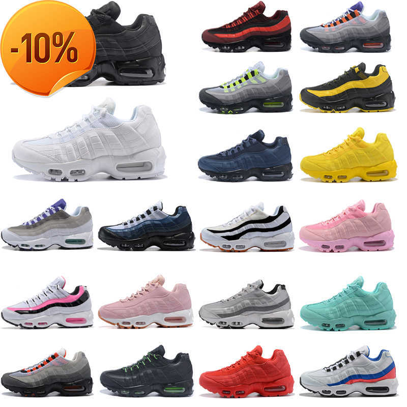 

new OG 95 95s Navy Blue running shoes Mens Womens trainers sneakers New Style of Silver white red Yellow and Black EUR 36-45 1th.