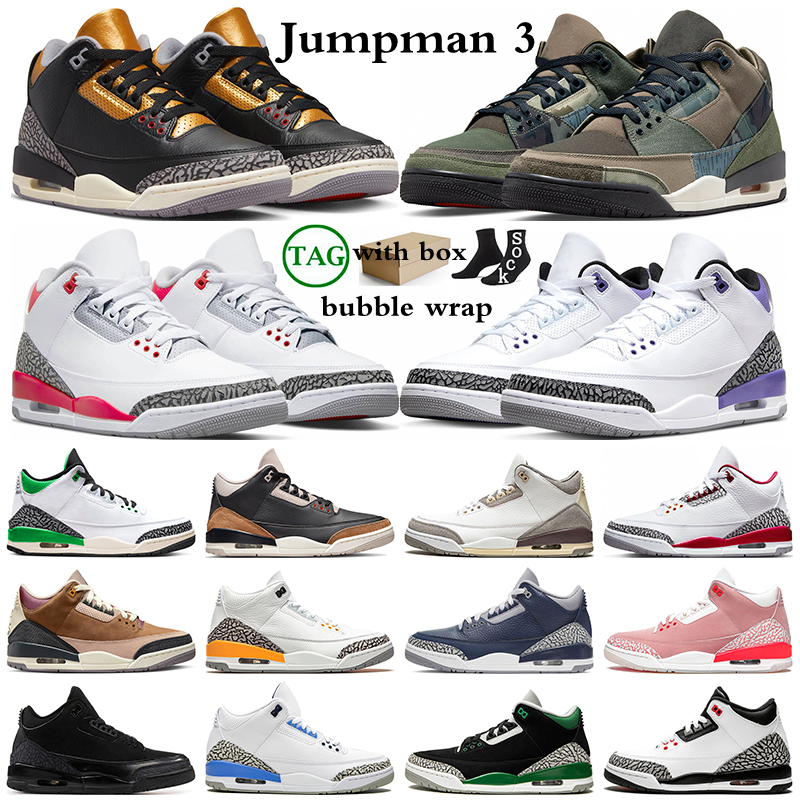 

Men Basketball Shoes 3 3s Women Sneakers Desert Elephant Archaeo Brown Patchwork Black Gold Fire Red Neapolitan Georgetown trainers sports, 11