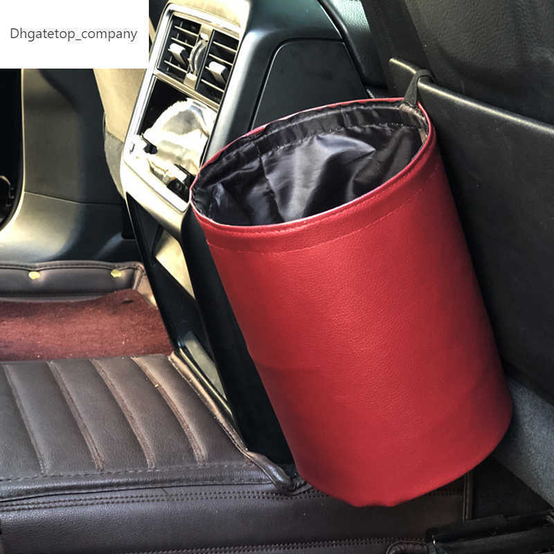 

Car Trash Bin Car Interior Rubbish Container Waste Organizer Storage Busket Folding Waterproof Garbage Trash Cans Auto Accessory