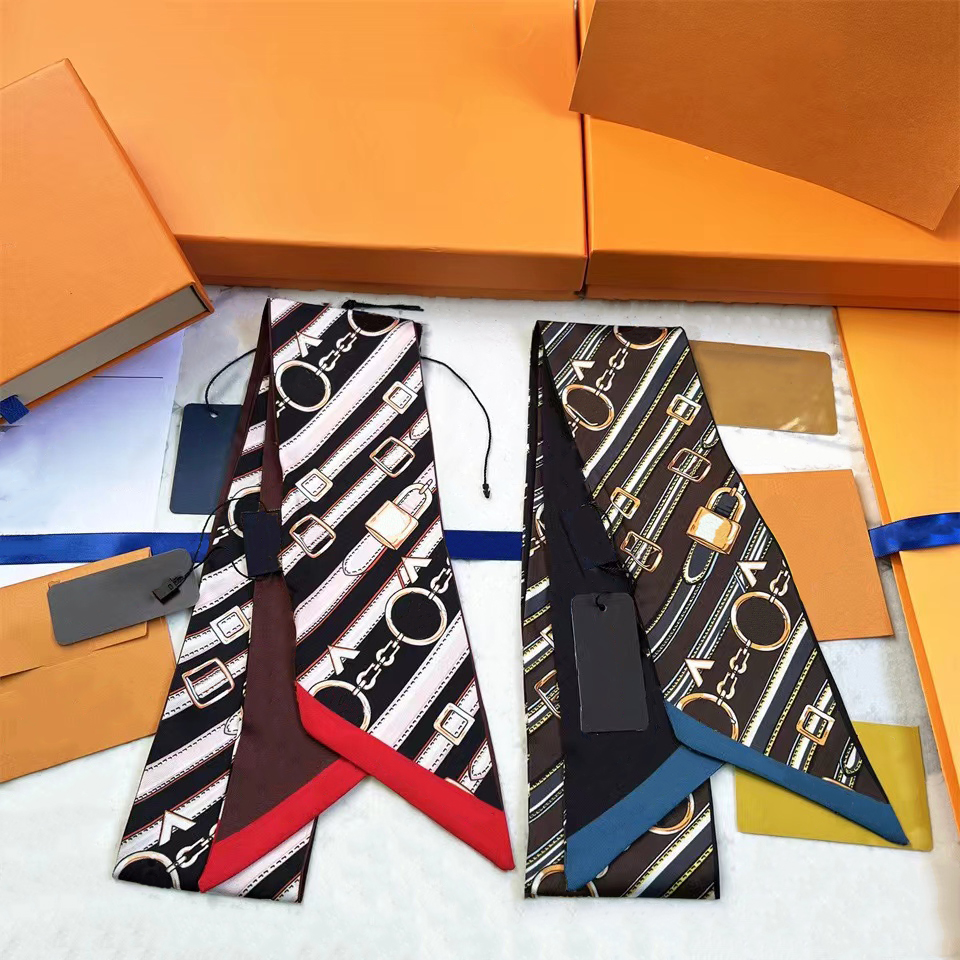 

Designer Scarf Fashion Luxury Scarf Women's High Atmosphere Scarfs Top Handbag Hair Band Classic Monogram Print Ribbon 8x120cm 9Colour