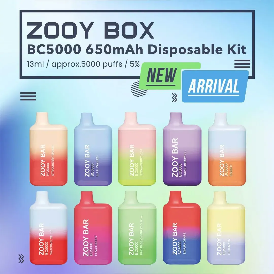 

Puff vape ZOOY bar bc5000 e cigarette disposables vapes Pen Pods puff 5000 Hits Mesh Coil 13ml 650Mah Battery Rechargeable Pre-filled cigarrillos desechables randm