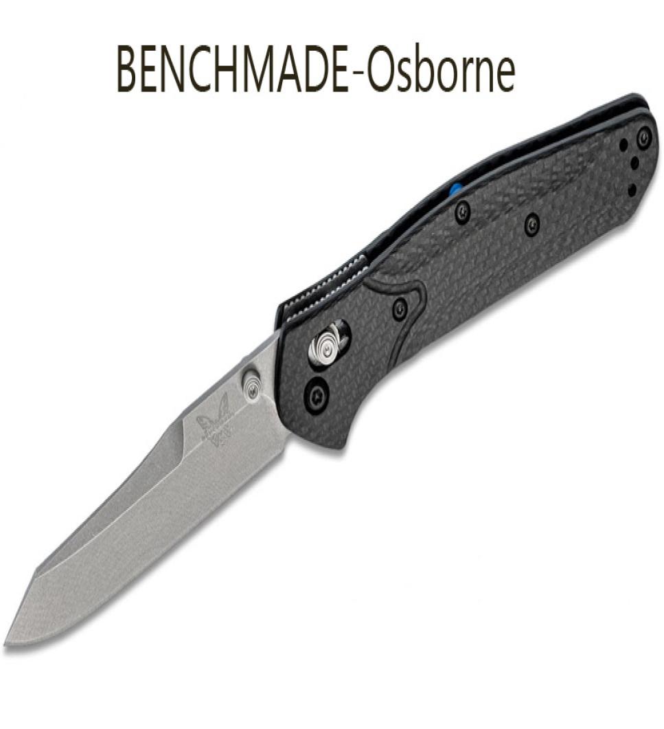 

Benchmade 9401 Osborne Folding Knife 34quot S90V Stonewash Plain Blade Carbon Fiber Handles9936196