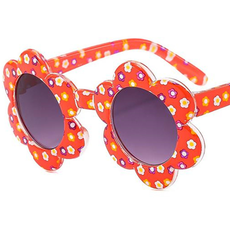 

Children Sunglasses Cartoon Sun Glasses Round Lens Adumbral Anti-UV Spectacles Flowers Eyeglasses Kids Ornamental