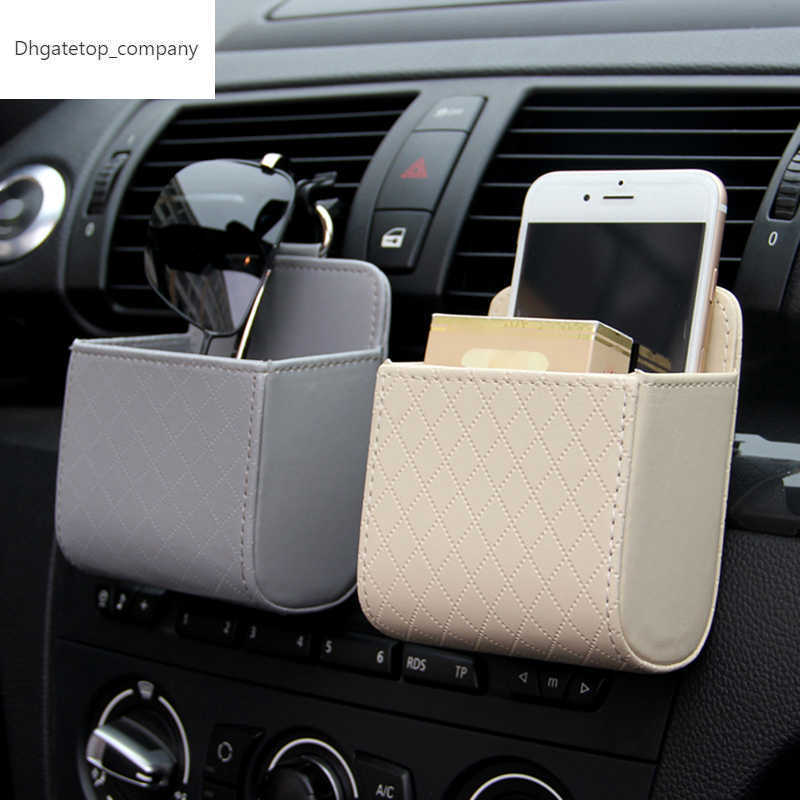 

Leather storage box with car storage bag suspended on the dashboard