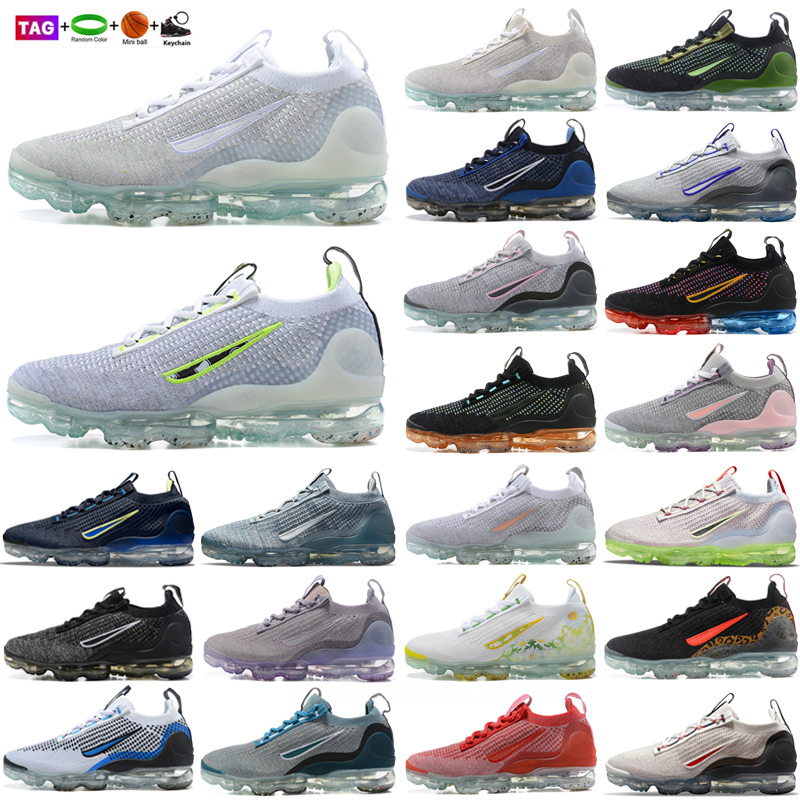 

2021 FK Triple Black Anthracite Running shoes Vapores knit Oreo Obsidian men women trainers Metallic Silver Grey Neon pink volt Bold Blue Oatmeal Light sneakers, Color 26