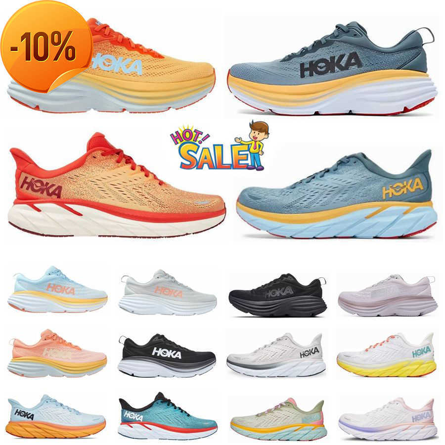 

new 2023 Designer HOKA ONE Carbon X2 Clifton 8 2023 Shock Absorbing Road Bondi 8 mens womens Fresh foam ultralight midsole platform 1th., Bondi-8 36-45#7