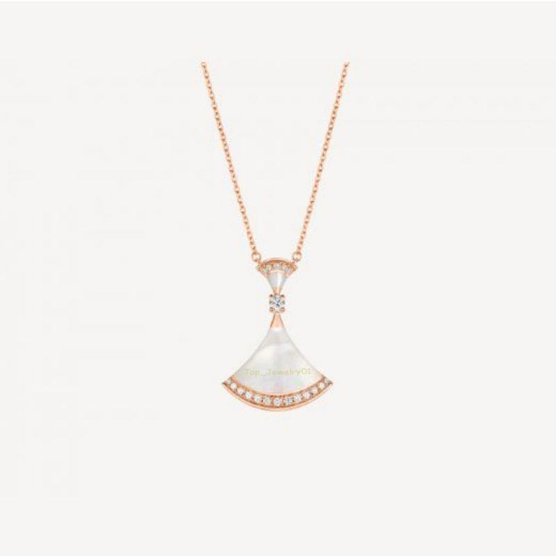 

WomensJewelry Shell pendant necklace gem pendants necklace diamond gold Sweat-proof and colorfast ladies fashionHigh luxurious