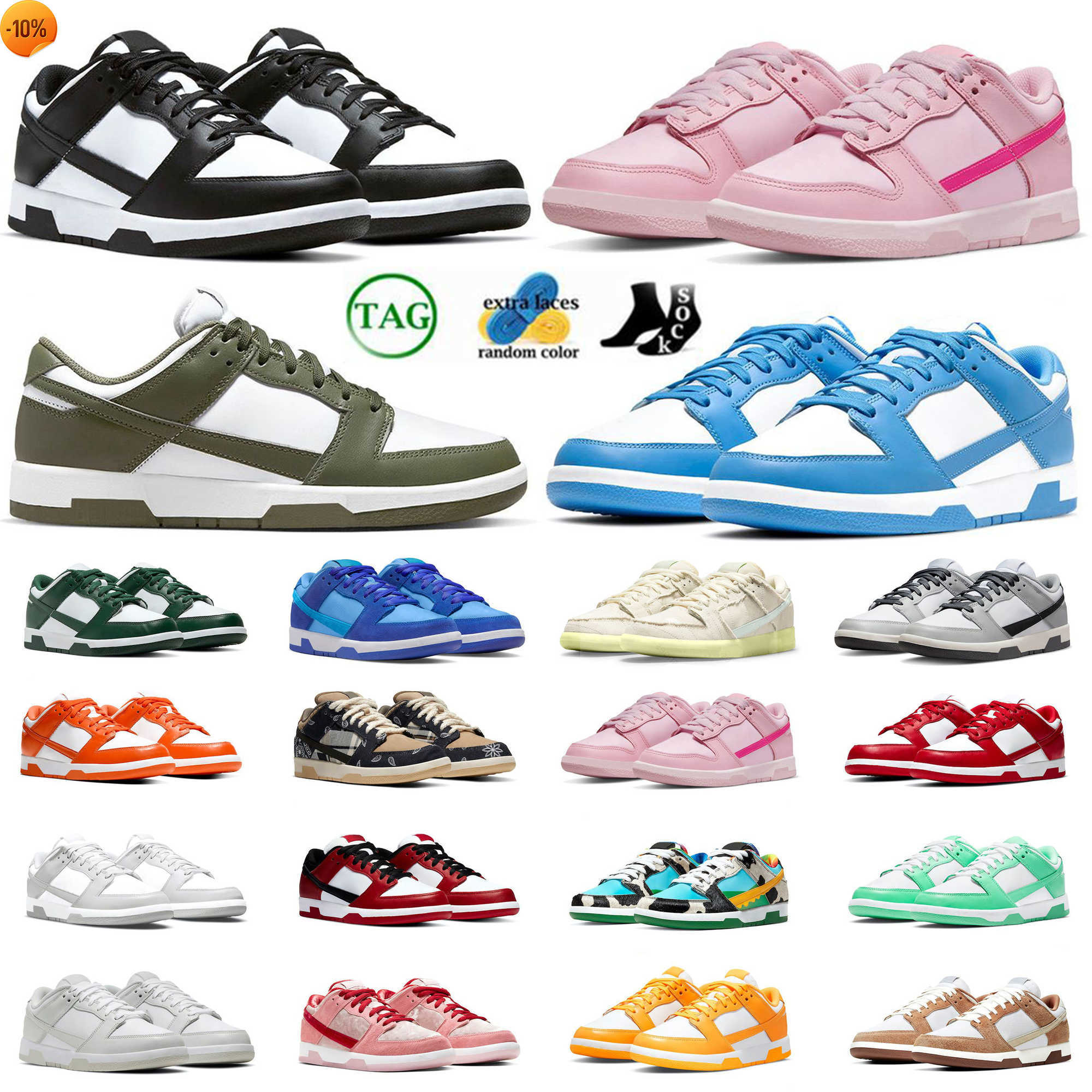 

new Designer men women shoes sneakers low medium olive White Black Panda Grey Fog UNC Syracuse Mummy mens flat trainers casual size 5.5-13 GAI, #15