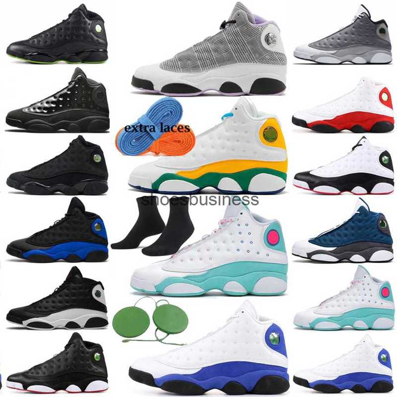 

13s mens womens basketball shoes 13 Men's Luxury Shoes Brave Blue Del Sol Obsidian Flint Court Purple Starfish Black Cat Bred Chicago, Color # 32