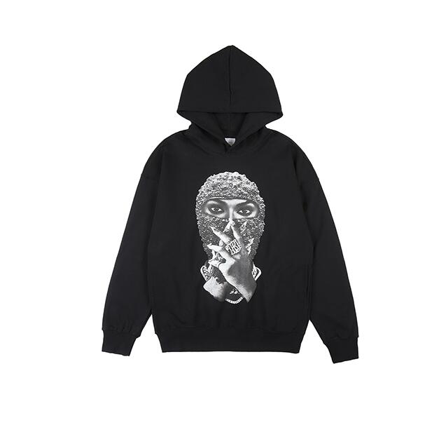 

Printing Men's Plus Size Hoodies & Sweatshirts Women Terry Hoodie, Black
