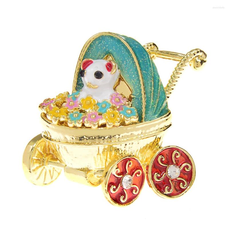 

Brooches CINDY XIANG Cute Creative Baby Car For Women Classic Fashion Pin 2 Colors Available Enamel Jewelry 2022