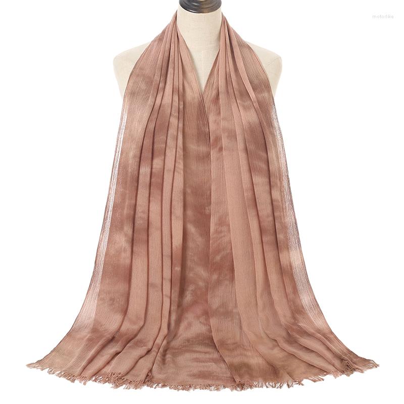 

Scarves Arrival Cotton Scarf Women Tie Dye Sunscreen Long Shawl Soft Fringe Islamic Wrap Foulard Ethnic Hijab Femme Musulman Bandana