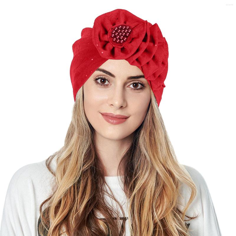 

Ball Caps 2022 Hoodies Oversized Sweatshirt Women Turbans Flowers Bonnet Cap Headwraps Hats, White-d