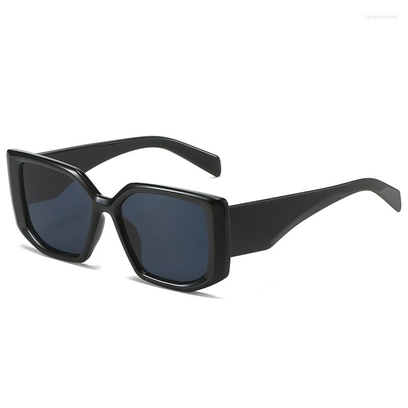 

Sunglasses Retro Square Contrast Color Women Shades UV400 Fashion Leopard Orange Men Trending Punk Wide Legs Sun Glasses