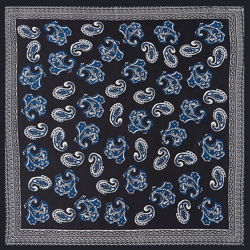 

Scarves Summer Silk Scarf 60cm Satin Chiffon Small Ladies Cashew Black Square