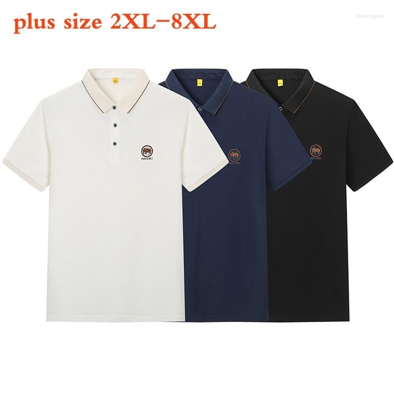 

Men's T Shirts Cotton And Spring Arrival Fashion Summer Casual Short Sleeve Knitted Men Shirt Plus Size 2XL 3XL  5XL 6XL 7XL 8XL, Black