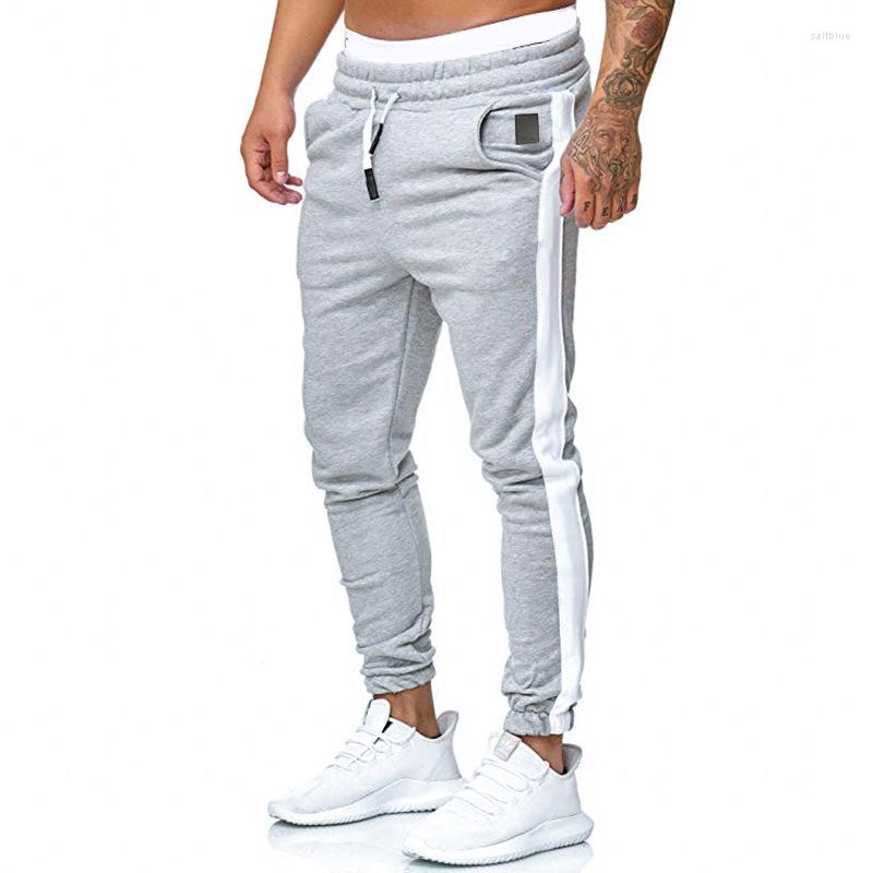 

Men's Pants Jogging Men Sports Sweatpants Running Training Joggers Cotton Trackpants Slim Fit Bodybuilding Trouser, White
