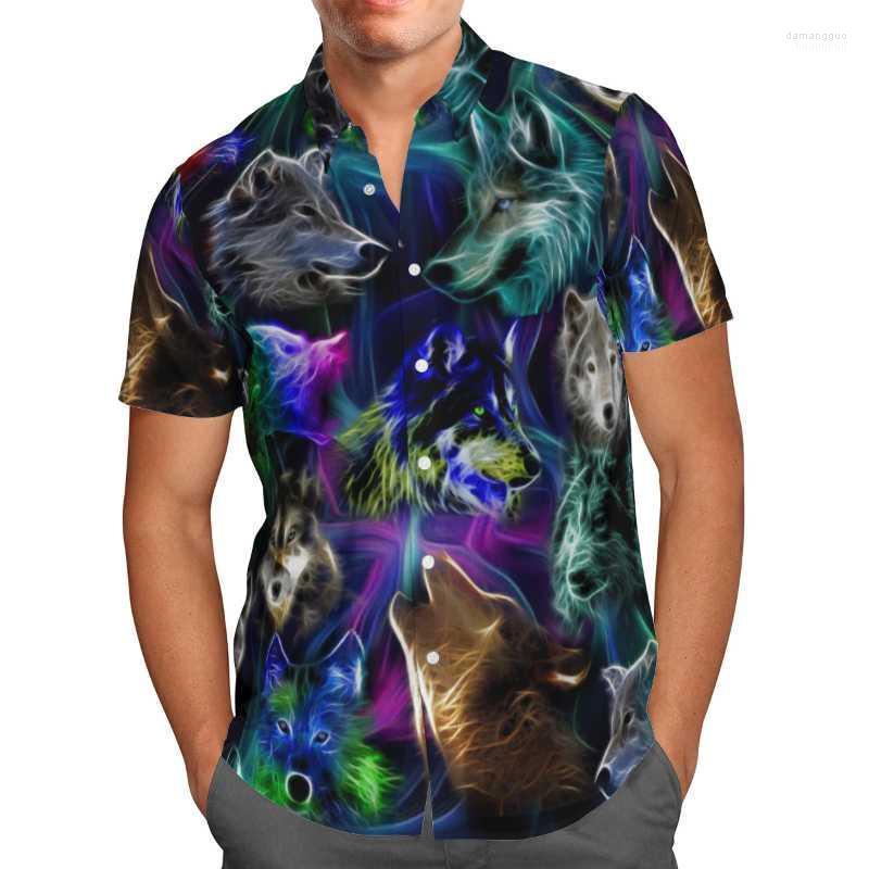 

Men' Casual Shirts Men' 3D Printed Wolf Shirt Hawaii Men Breathable Summer Short Sleeve 2022 Oversize, Shirt 11
