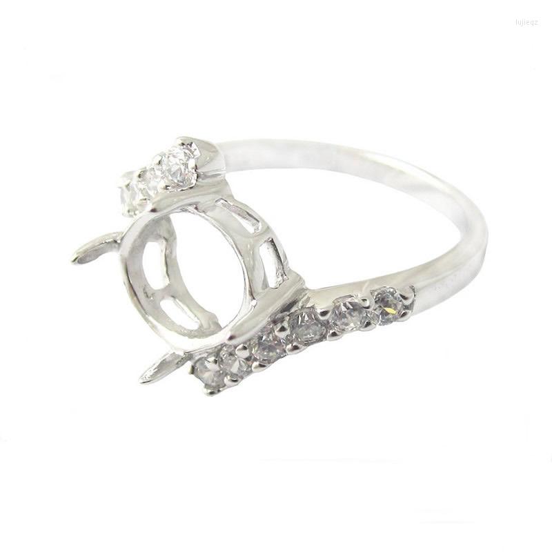 

Cluster Rings Beadsnice Wholesale 925 Sterling SilverRing Elegant Wedding Ring Fine Jewelry Diy Oval Semi Mount Settings For Her