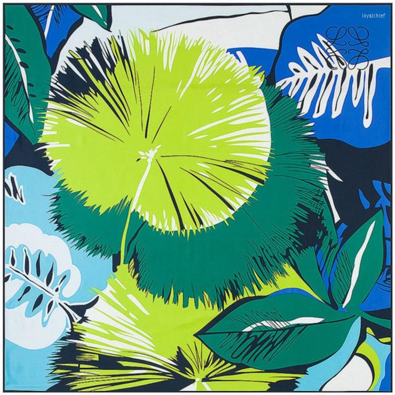 

Scarves Fashion Twill Silk Women Scarf 130 Cm European Big NiKano Printed Square Wraps Gift Large Shawl