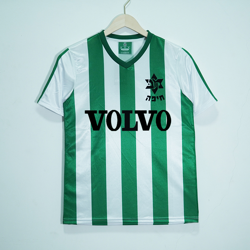

Retro Maccabi Haifa 1986-87 Soccer Jerseys Vintage Shirt Classic Kit, 86-87 home