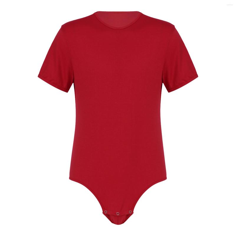 

Men's Body Shapers Sleeves Piece Babies Romper Adult Crotch Lovers Lingerie One Diaper Mens Bodysuit Press Round Neck Pajamas Adults T-shirt