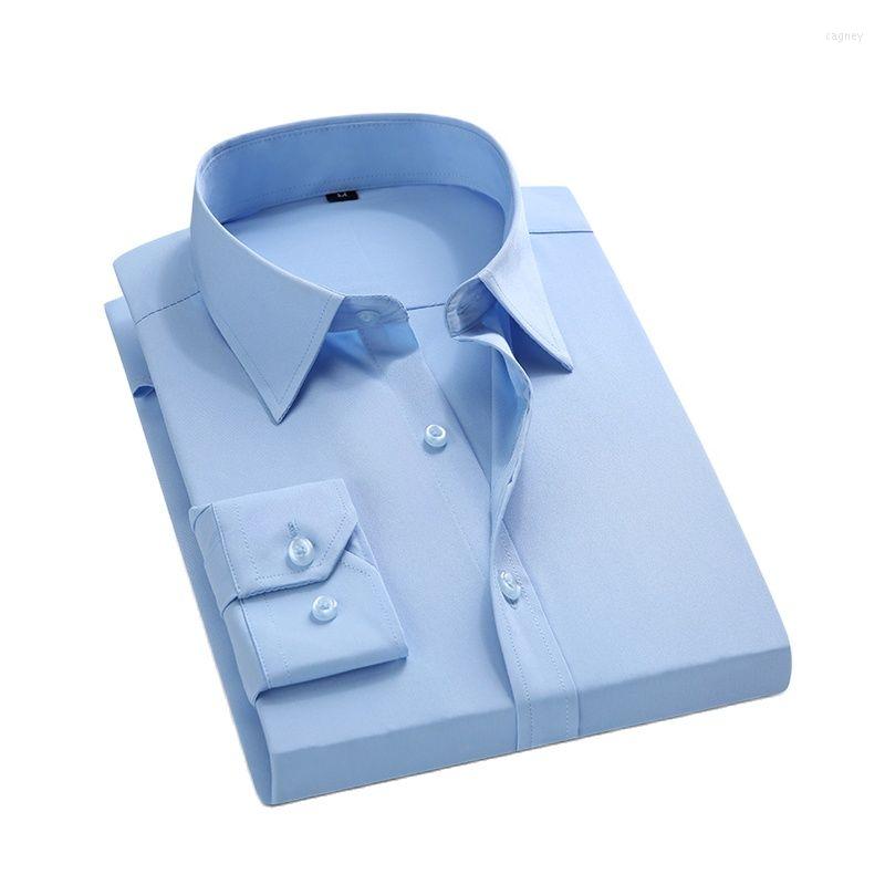 

Men's Dress Shirts Large Size Suit Shirt M-5XL Men's Solid Color Business Fashion Casual Slim White Long Sleeve Brand Clothes, Army green
