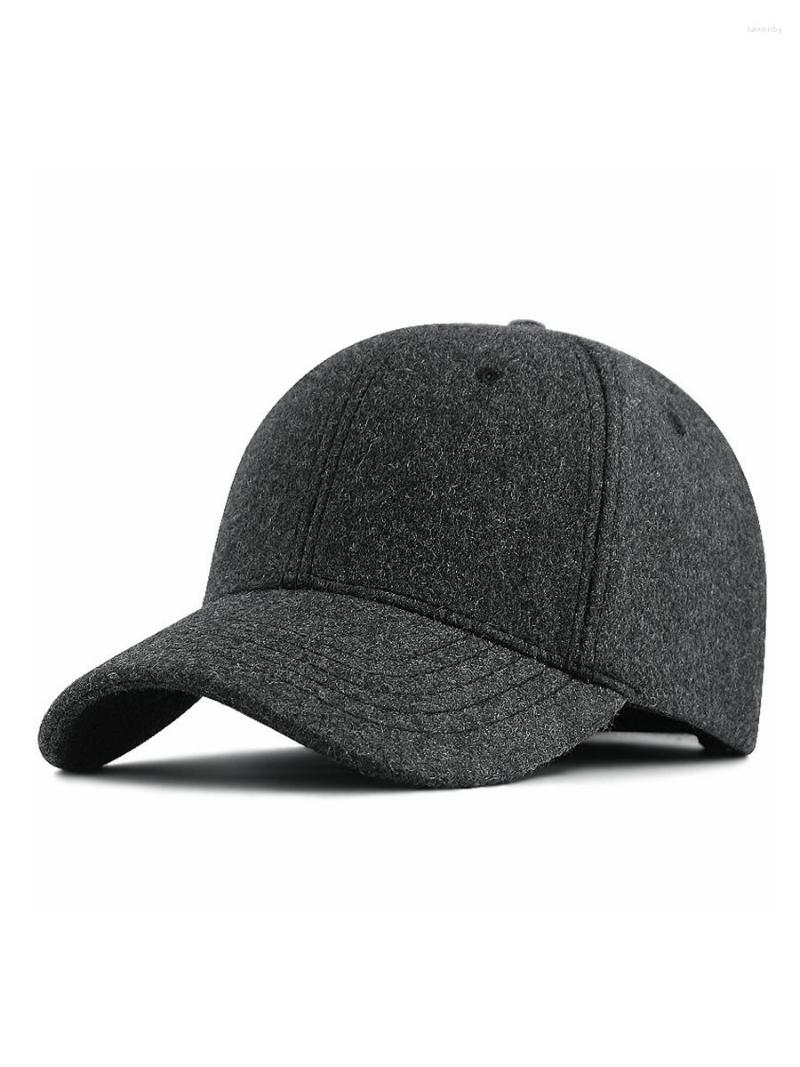 

Ball Caps 2022 Winter Dad Outoors Oversize Fitted Felt Sport Hats Man Big Size Wool Baseball Cap 56-60cm 60-65cm, Black