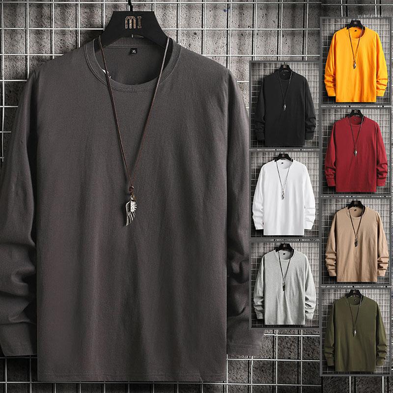 

Men's Sweaters Men T-shirt Casual Personalized Pure Color Cotton Crewneck Pullover, Black