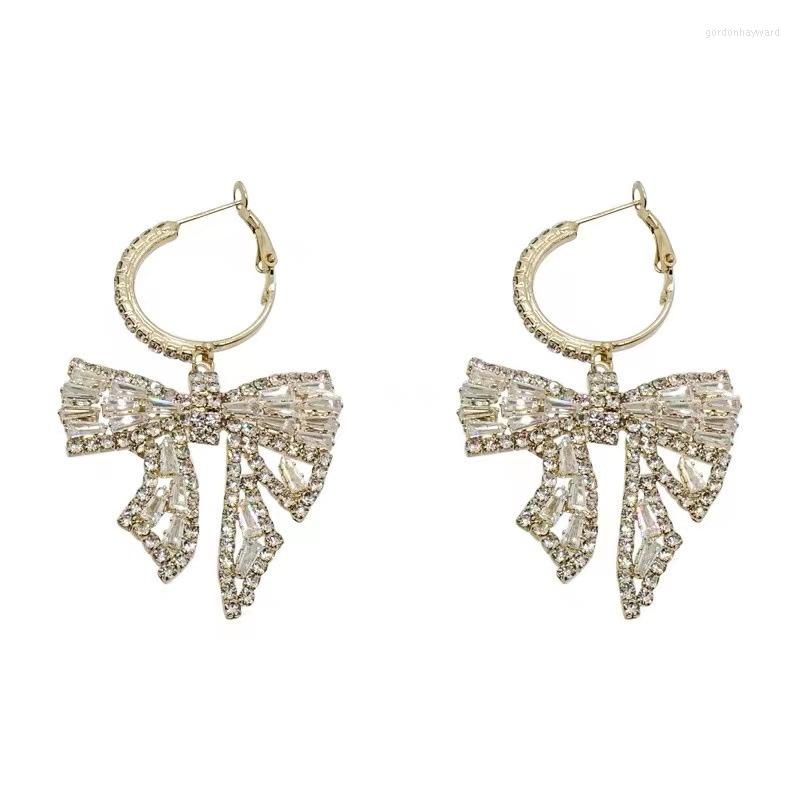 

Dangle Earrings LosoDo Super Fairy Exquisite Bow Women's Light Luxury High-class Sense Of Niche Design Temperament Jewelry