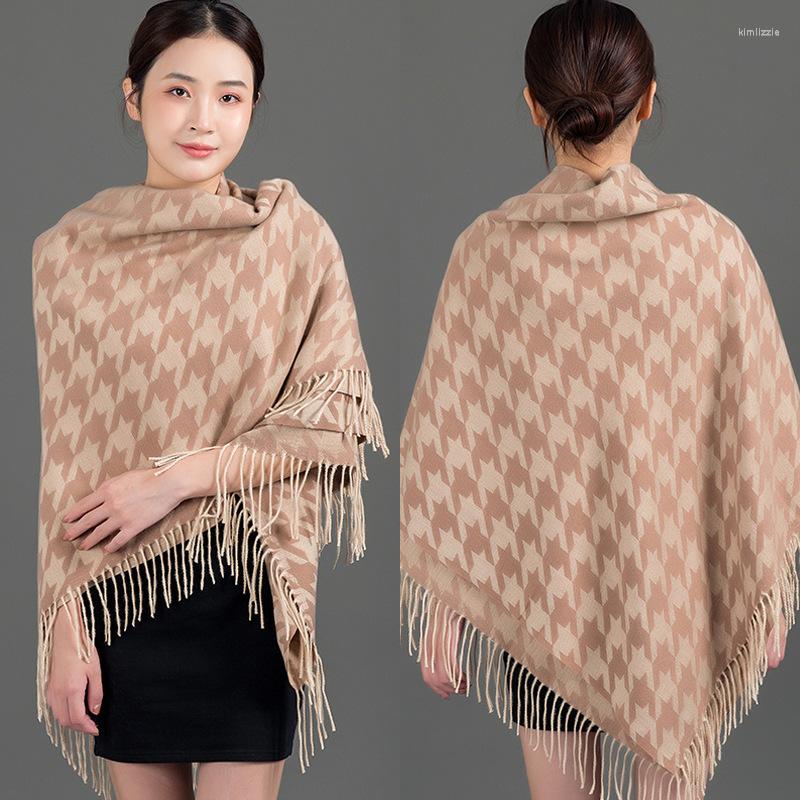 

Scarves 7 Colors Women Pashmina Square Shawls Fashion Lady Thicken Winter Warm Large Outwear Female Mom Cashmere AutumnWraps