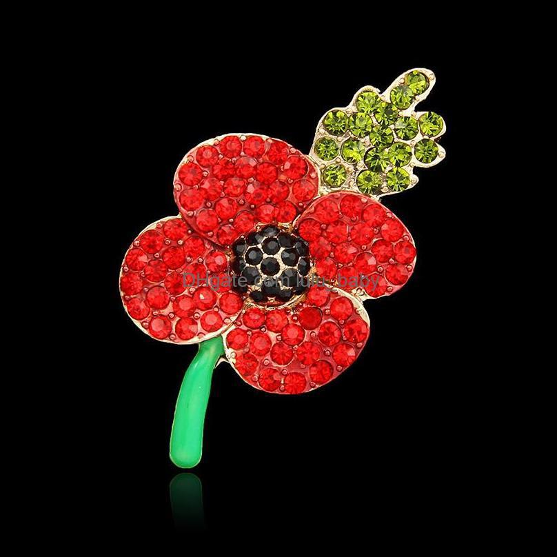 

Pins Brooches Pins Brooch For Women 12Pcs/Lot Very Beautif Sparkle Red Crystal Rhinestone Christmas Baby Dh4Mo Drop De Otf