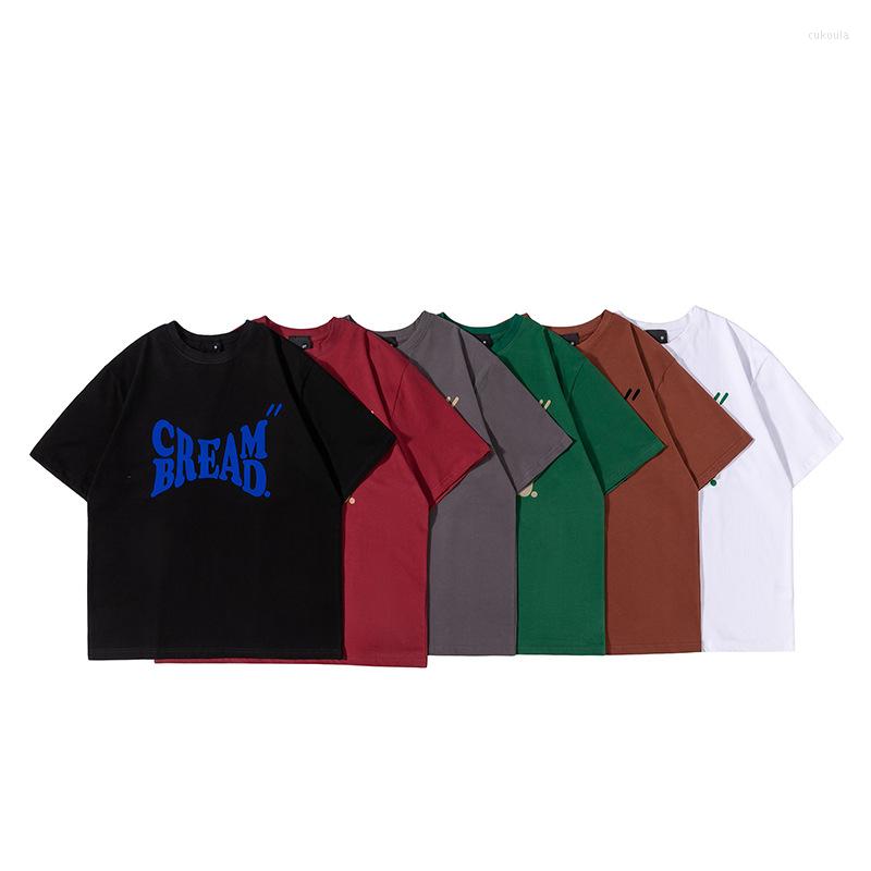 

Men's T Shirts Vintage Classic Letters Streetwear Short Sleeve Shirt For Men Summer Quality Cotton Oversized Loose Hip Hop Camisetas -XL, Picture shown