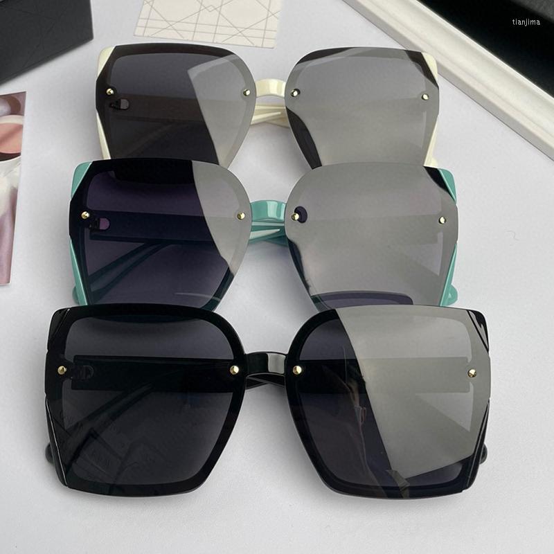 

Sunglasses Square Tan Female Summer Advanced Ins UV Protection Drive Sunscreen
