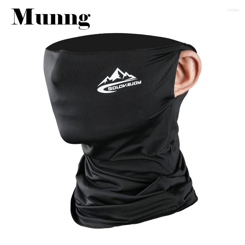 

Berets Munng Half Face Scarf Balaclava Headwear Silk Cover Neck Gaiter Bandana, White