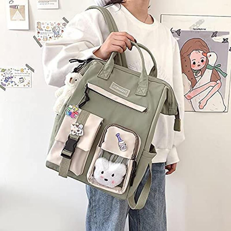

Backpack Kawaii Nylon Women Fashion Waterproof Rucksack For Teen Girls School Bag Cute Student Bookbag Travel Mochila