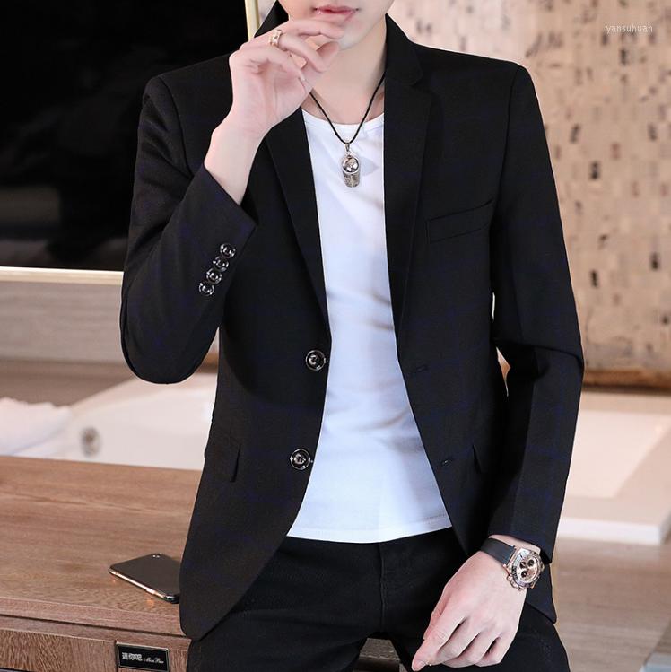 

Men's Suits Men's Casual Suit 2022 Autumn Winter Knitting Single Western Youth Solid Customized Cotton