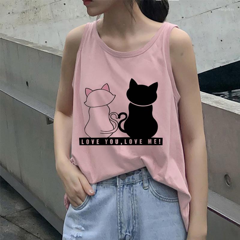 

Women' T Shirts Y2k Kawaii T-shirts Street Ropa Aeshtetic T-shirt Mujer Camisetas 2022 Harajuku Top Goth Sleeveless Female, Chunse-gray