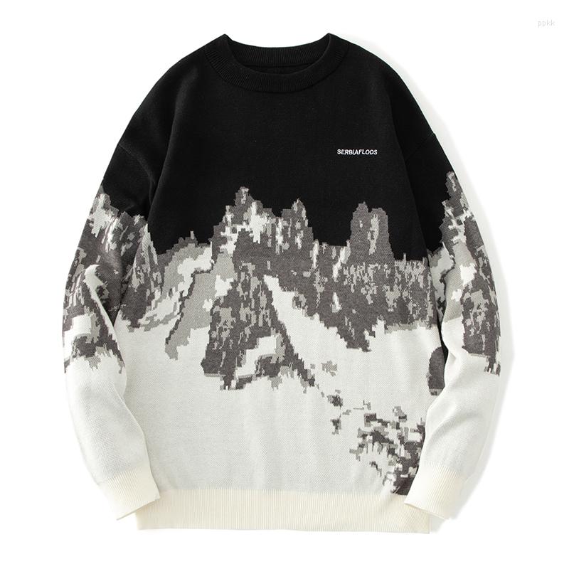 

Men' Sweaters 2022 Autumn Winter Casual Sweater Men Loose Harajuku Style Round Neck Long Sleeve Women Fashion Pullovers Trendy, Bl2142 black
