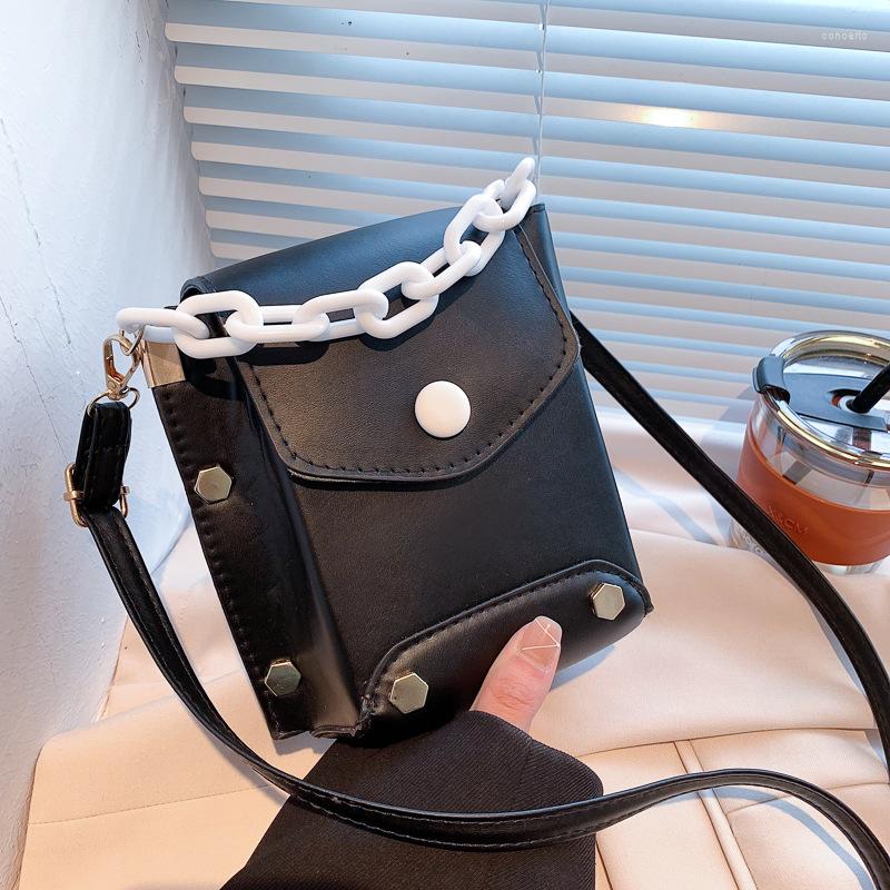 

Evening Bags Type Good Texture Small Bag Women's Fashion Retro Square Casual Shoulder Messenger, Black