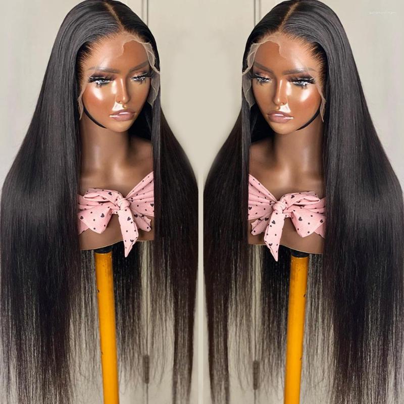 

13x6 Lace Frontal Human Hair Wigs Brazilian 4x4 Closure Wig Bone Straight Front For Black Women, Picture shown