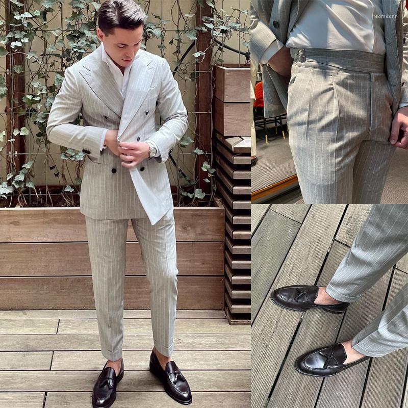 

Men's Suits Men's & Blazers Men Suit Tailor-Made 2 Pieces Pinstripe Blazer Pants High Quality Fashion Wedding Business Causal Prom, Black