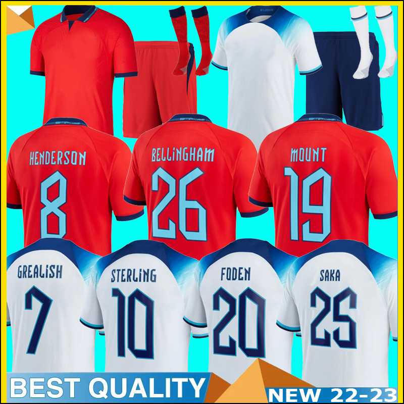 

2022 2023 STERLING soccer jersey KANE RASHFORD SANCHO GREALISH MOUNT FODEN HENDERSON SAKA Englands 22 23 national football top shirt men kids kit sets uniforms, Home