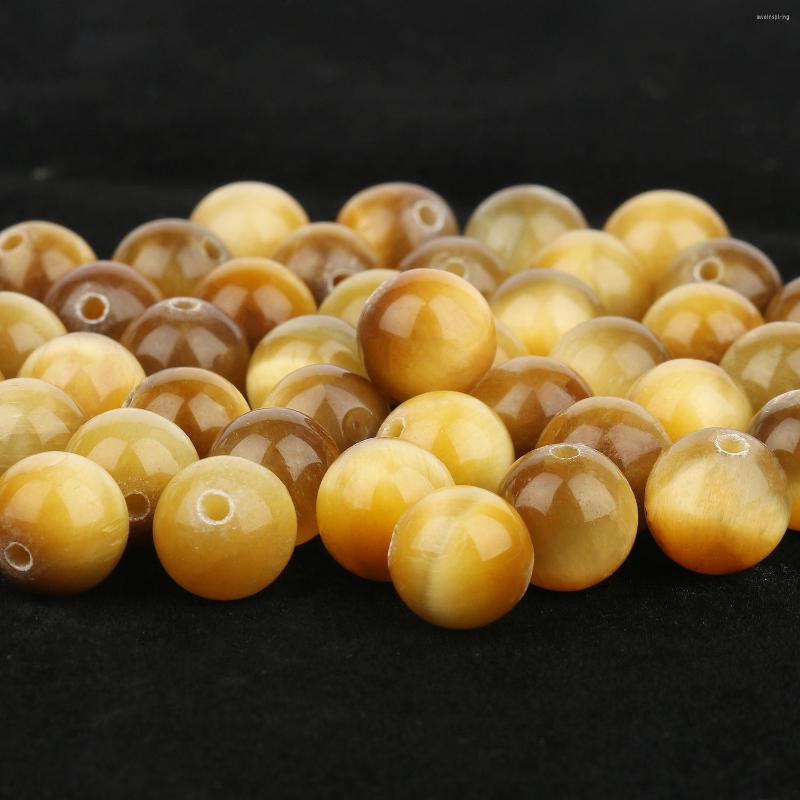 

Beads 4/6/8/10/12MM Natural Stone Golden Tiger Eye Round Loose Spacer For Jewelry Making DIY Bracelet Necklace Accessories