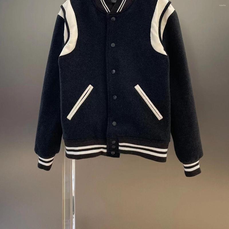 

Men's Jackets High End Unisex Classic Panel Jacket Original Design Short Coat Famous Quality Couple Baseball Uniforms, Color03