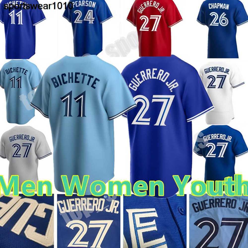 

2022 Custom 27 Vladimir Guerrero Jr. Jersey 11 Bo Bichette Alejandro Kirk Alek Manoah 26 Matt Chapman George Springer Drury Hernandez 13, Colour 10